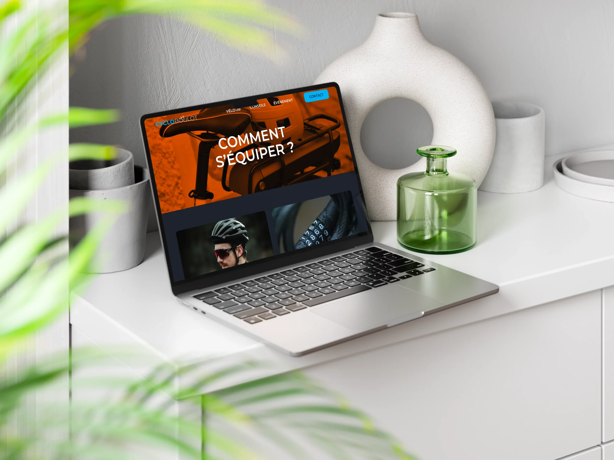 photo montrant un ordinateur sur le site web de Cycloboulot