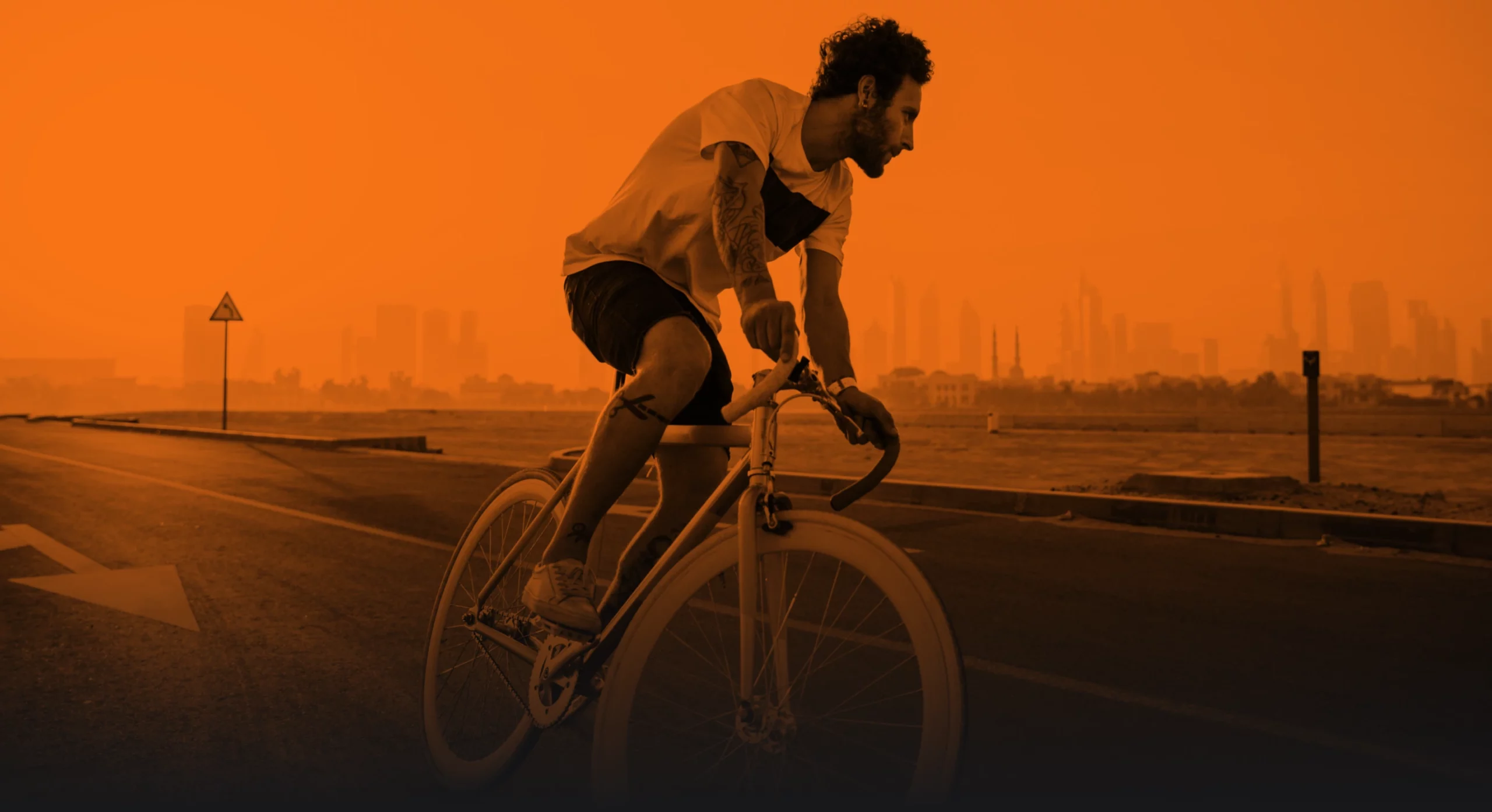 photo montrant un cycliste