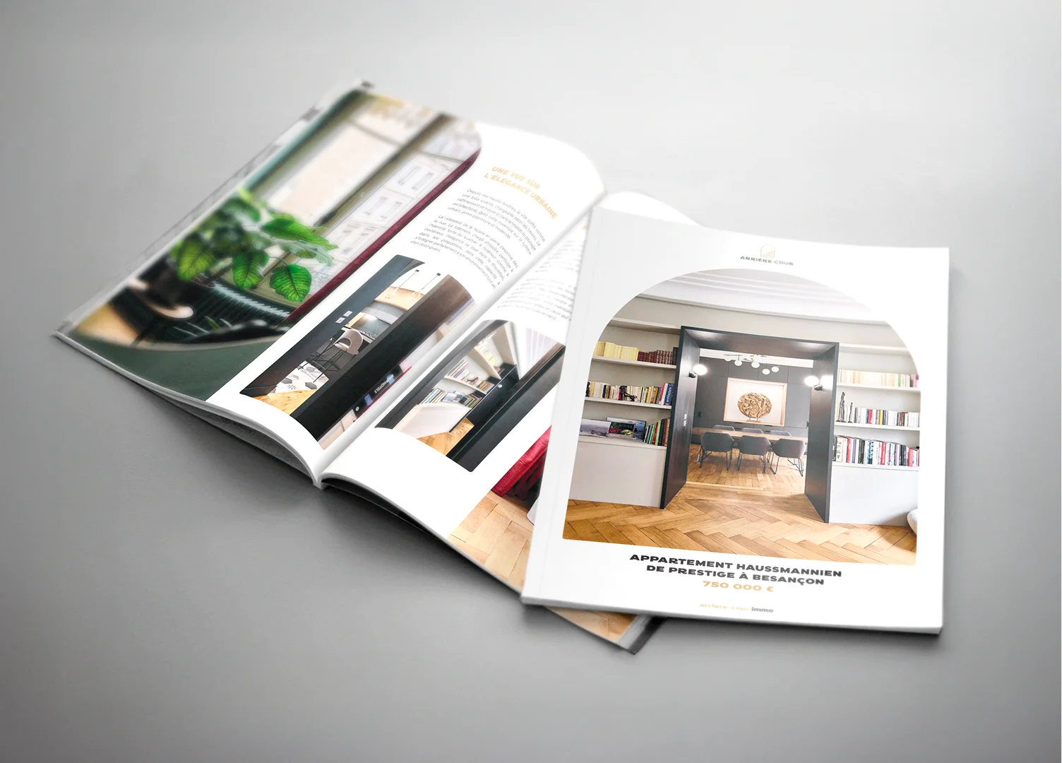 image d'une plaquette de présentation d'un bien de chez Arrière-Cour